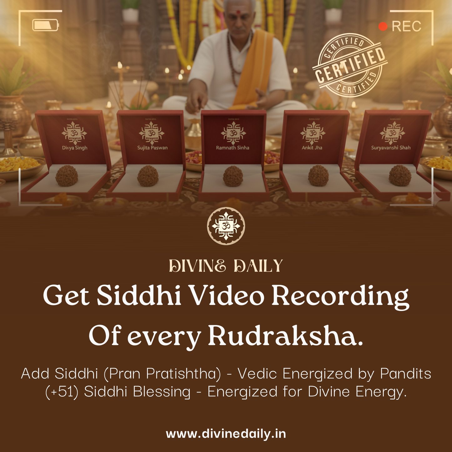 10 Mukhi Lab Tested Rudraksha