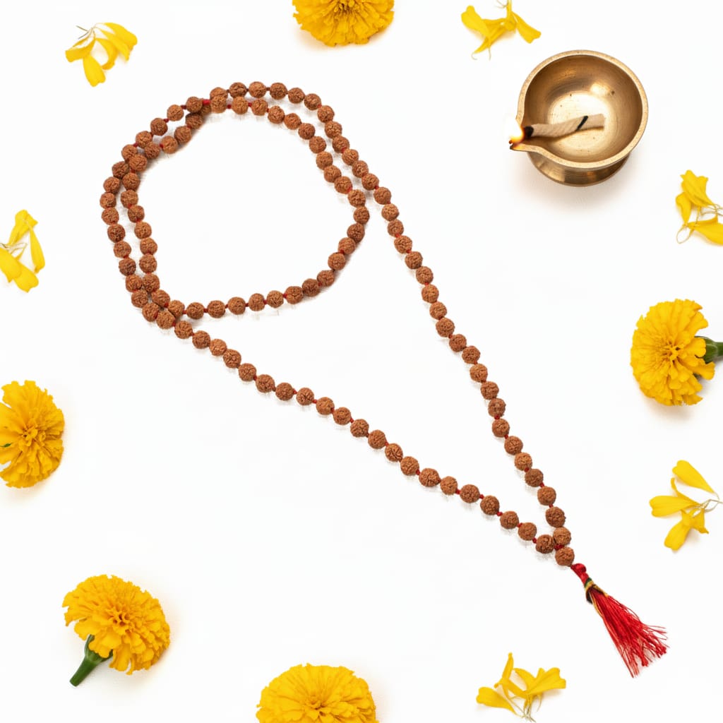 4 Mukhi Nepali Rudraksh mala